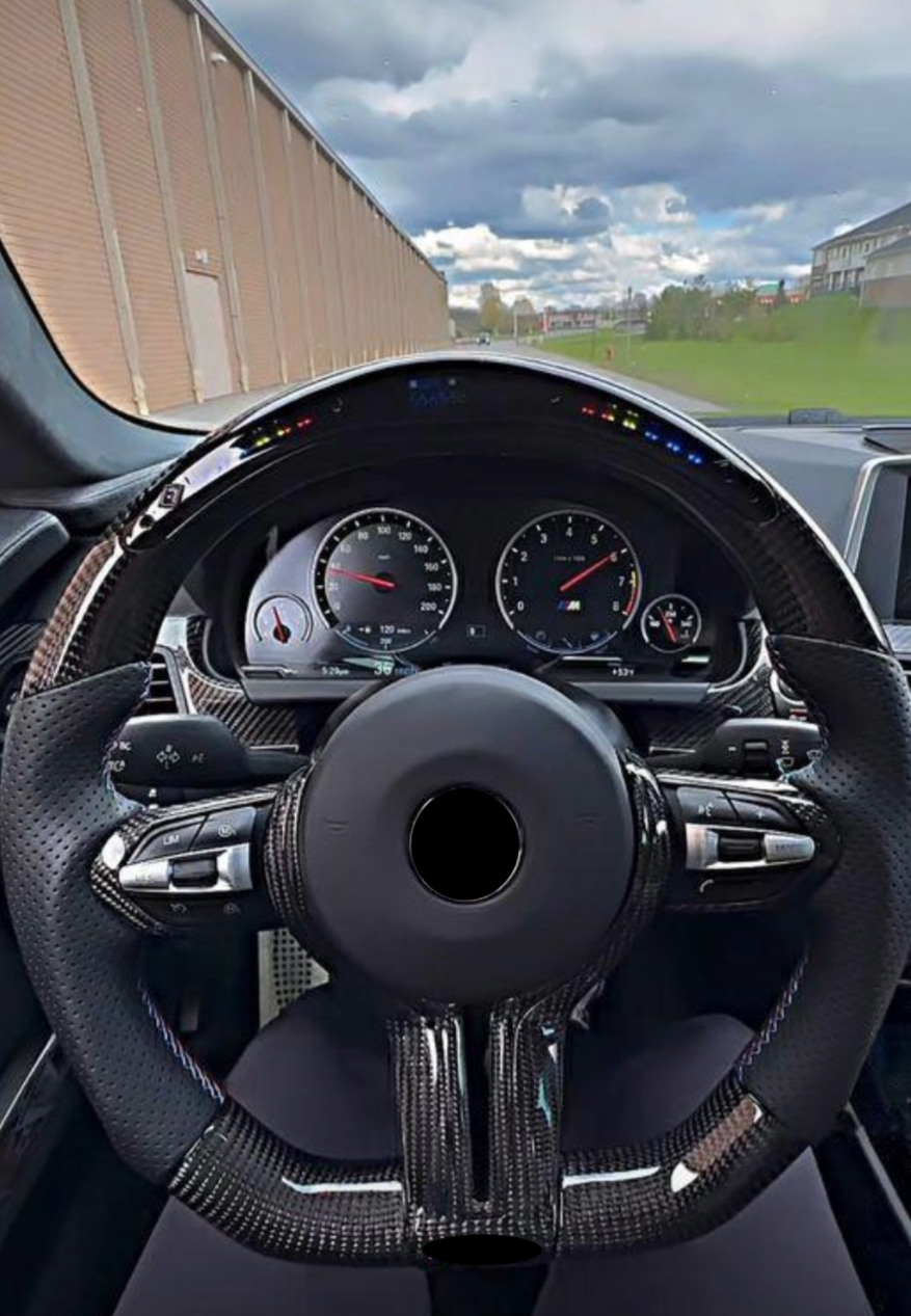 Carbon steering wheel with gear flash for BMW M2, M3, M4, M5, M6