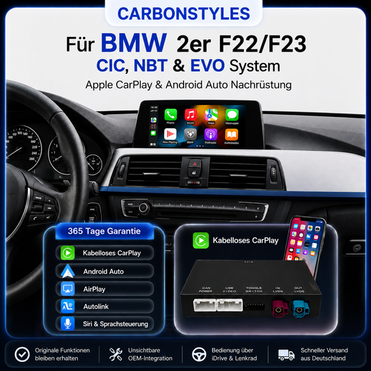 Apple CarPlay & Android für BMW F22/F23 - CIC, NBT & EVO (Nachrüstung)