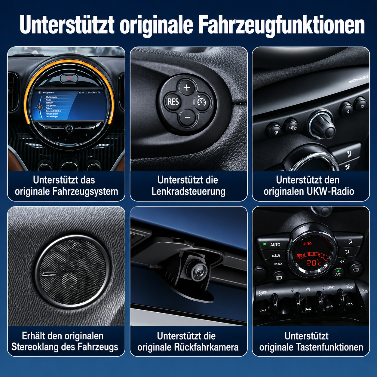 Apple Carplay & Android Auto Modul für Mini F55 F56 F54 F57 F60 (Nachrüstung)
