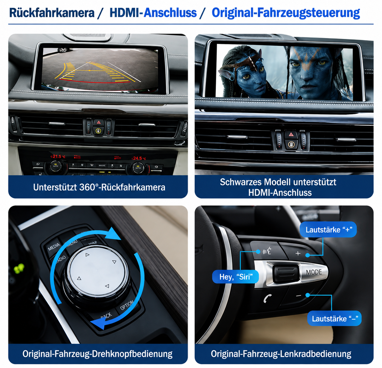 Carplay & Android Auto Modul für BMW X5 F15 F85 X6 F16 F86 (Nachrüstung)