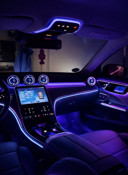 Ambientebeleuchtung für Mercedes W206 C-Klasse W254 64-Farben inkl. Einbau (Nachrüstung)