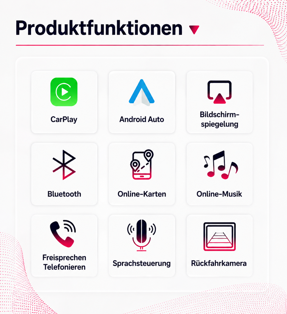 CarPlay&Android Auto Modul für Audi A1 GB & Q3 F3
