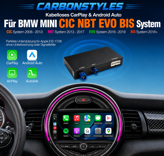 Apple Carplay & Android Auto Modul für Mini F55 F56 F54 F57 F60 (Nachrüstung)