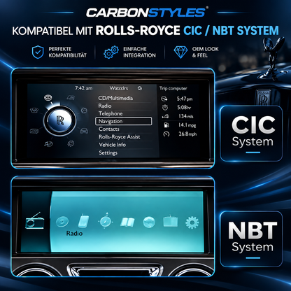 Apple CarPlay & Android Auto für Rolls-Royce Wraith, Dawn, Phantom & Ghost – CIC / NBT (Nachrüstung)