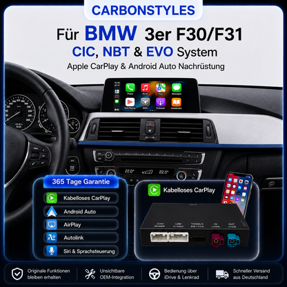 Apple CarPlay & Android für BMW F30/F31 - CIC, NBT & EVO (Nachrüstung)