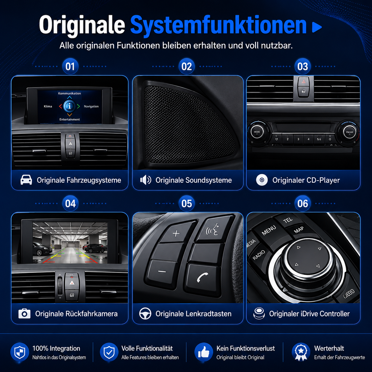 Apple Carplay & Android Auto Modul für BMW 1er E81 E87 E88
