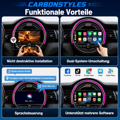 Apple Carplay & Android Auto Modul für Mini F55 F56 F54 F57 F60 (Nachrüstung)